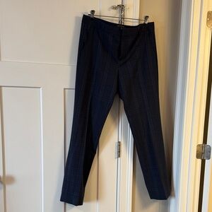 Banana Republic Navy Plaid Women's Pants